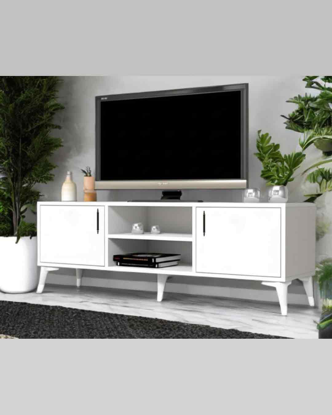 Bohem Minimalist TV Ünitesi - Beyaz