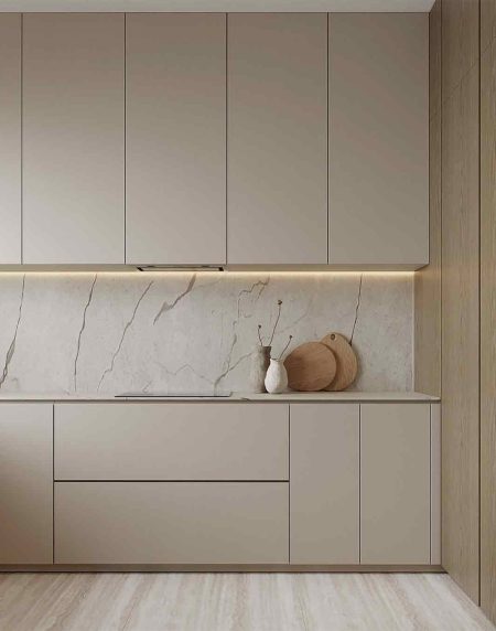 Monokrom Premium Mutfak Tasarımı - Latte Bej