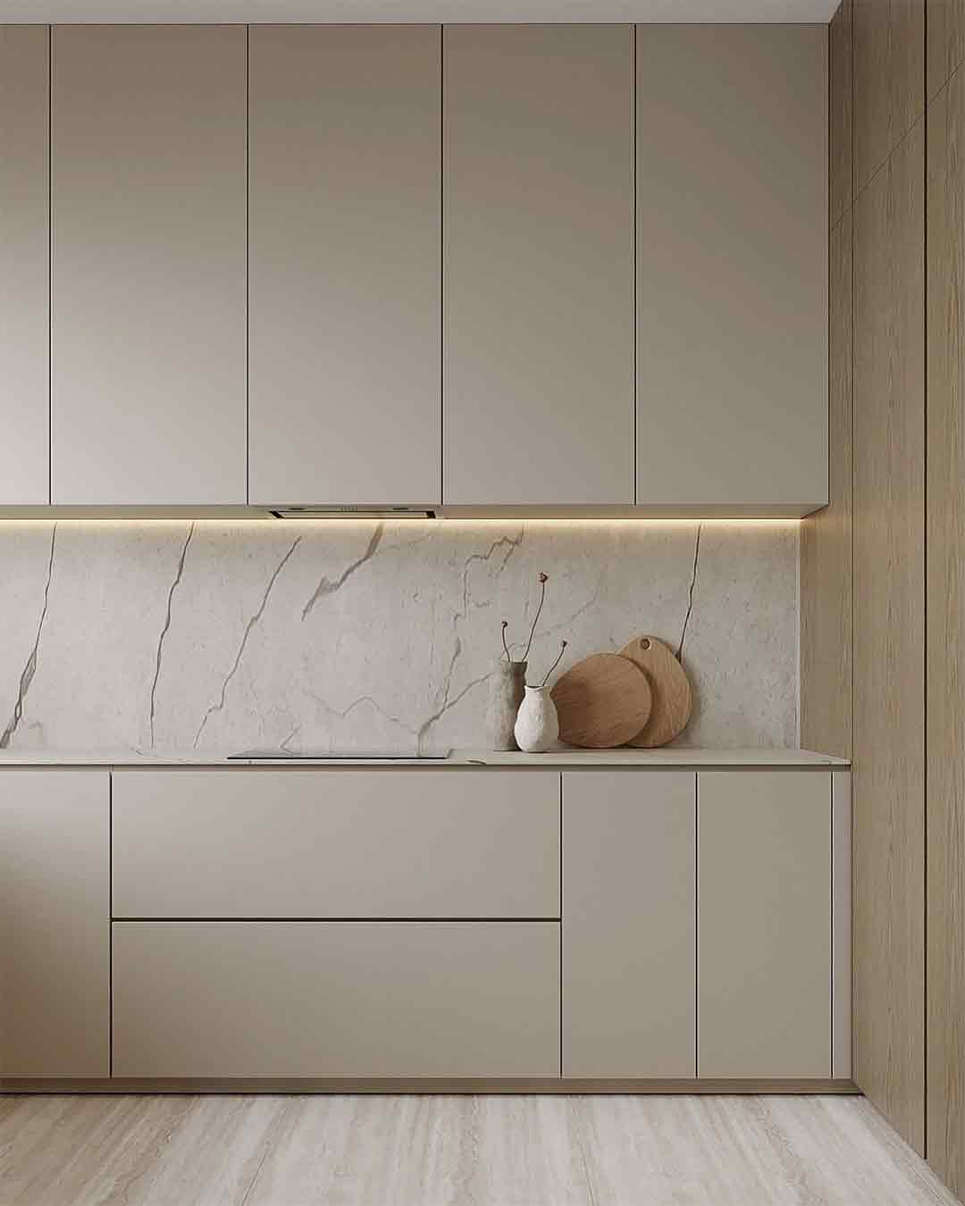 Monokrom Premium Mutfak Tasarımı - Latte Bej